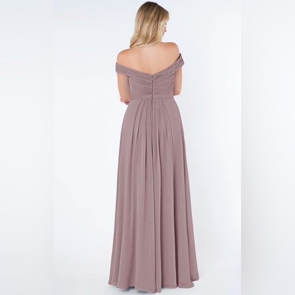 NWT Azazie Audrianna Maxi dress/ Gown/ Dusk/ Double lined/ Approx. size US 14/16 - Picture 6 of 17